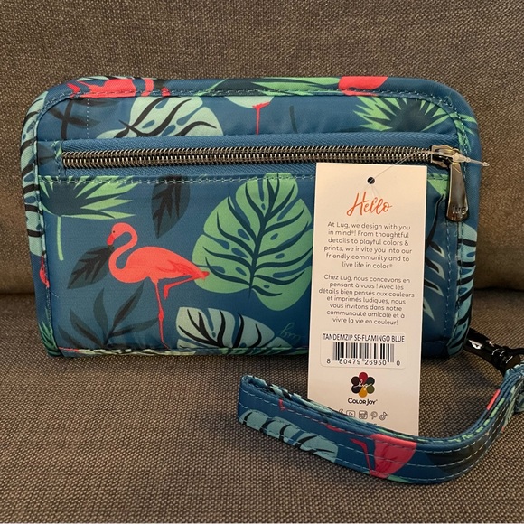NEW Lug Tandem Zip SE RFID Wallet - Flamingo Blue - Picture 2 of 9
